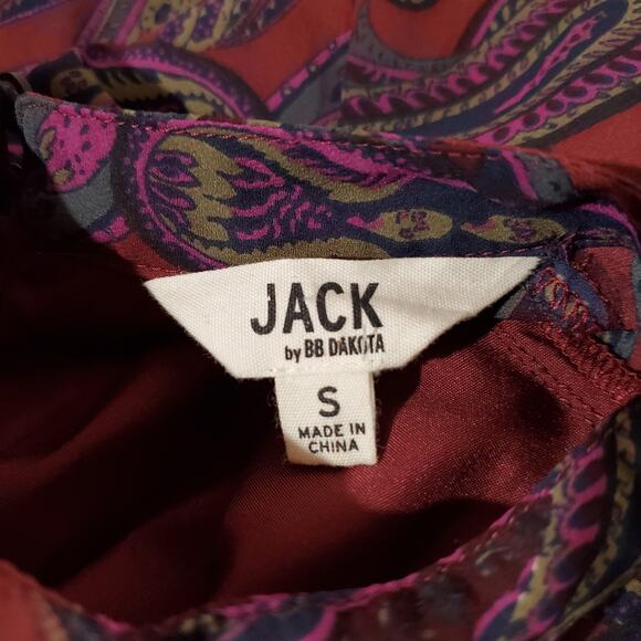 Jack by BB Dakota Triston Paisley High Neck Mini Dress Womens Size S Flowy Boho - Picture 12 of 16